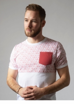 Schafkopf - T-Shirt mit roter Brusttasche